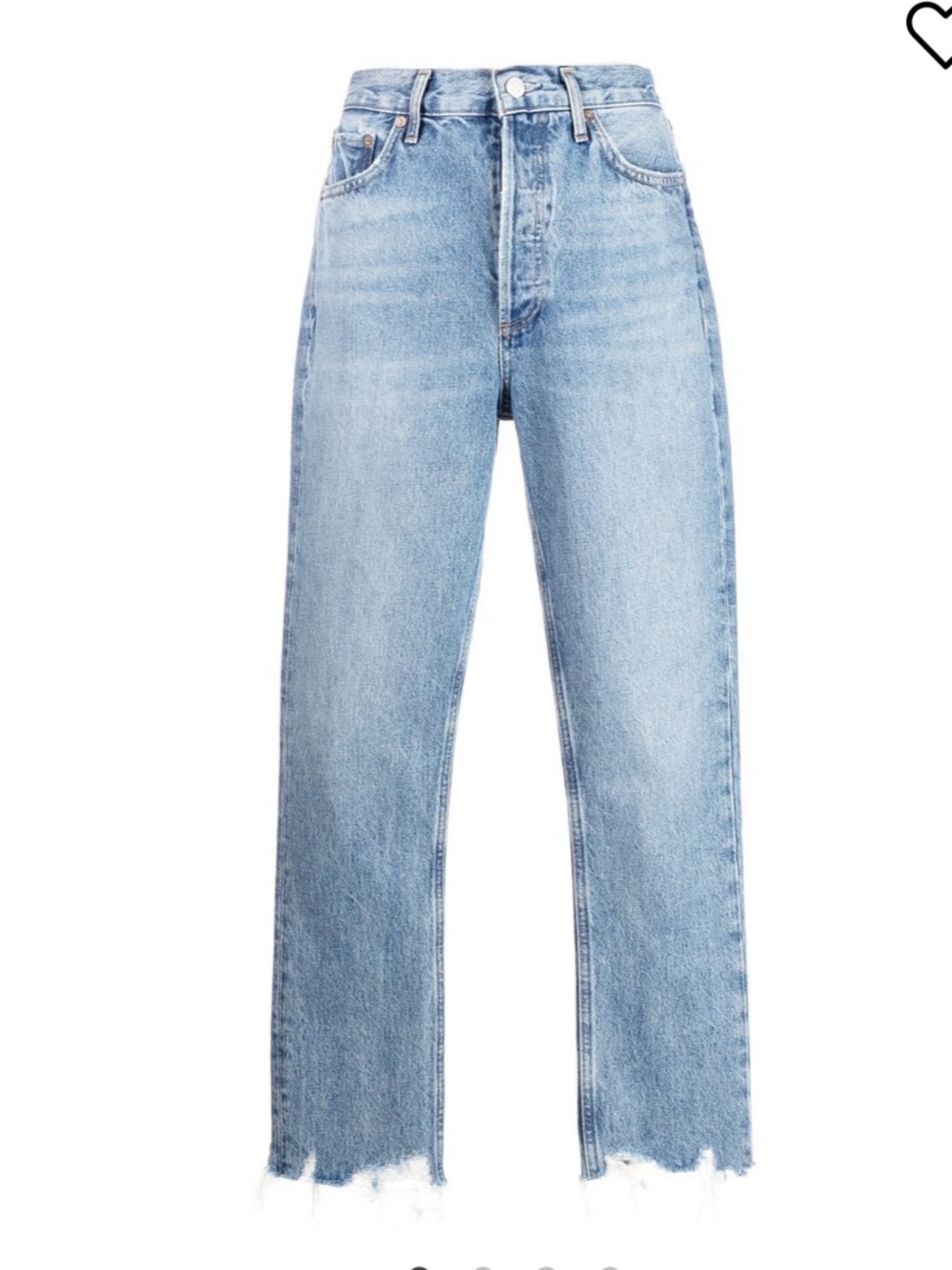 Agolde Riley Crop High Rise Straight Jeans Haven A056-1371 27